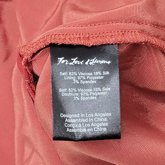 NWT For Love & Lemons Nadine Velvet Maxi Dress Rust Small High Slit - Picture 4 of 11